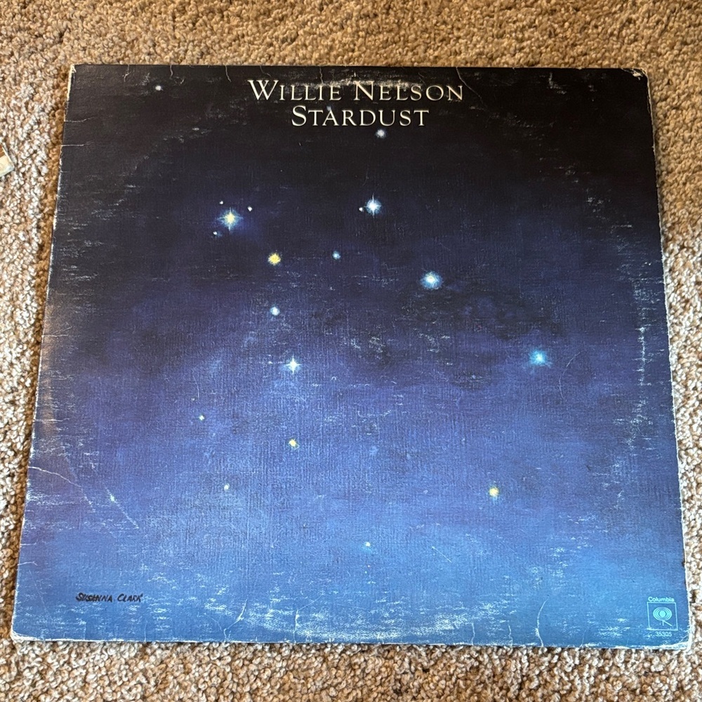 Willie Nelson Stardust Vinyl Record - Blue Cover